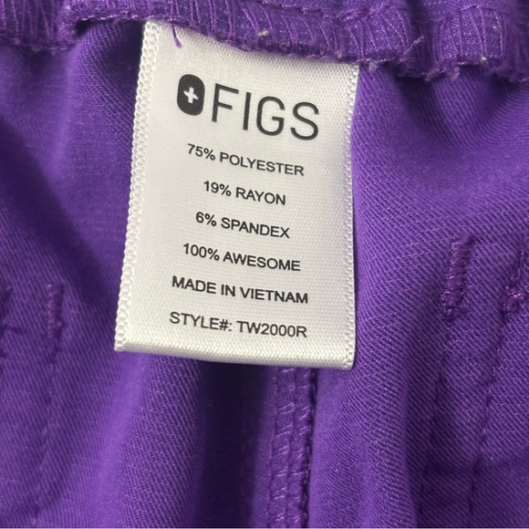 Women’s FIGS Yola Skinny Scrub Pants Digital Grape Size Large High Waisted - Picture 13 of 14